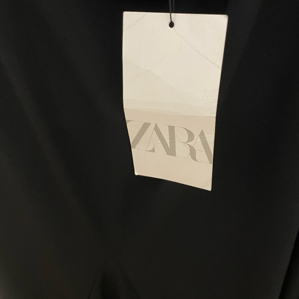 Sz M Zara DRAPED DRESS Elegant Black Women's Dress - Picture 5 of 14